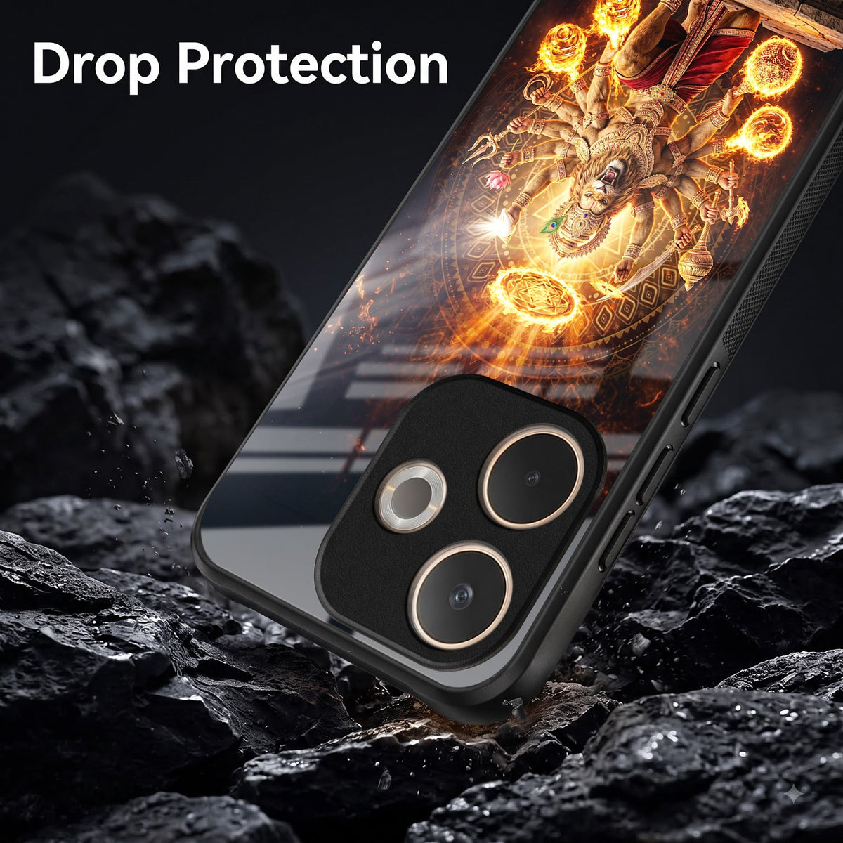 Oppo A5 Pro 5G Lord Narasimha Acrylic Glass Back Case