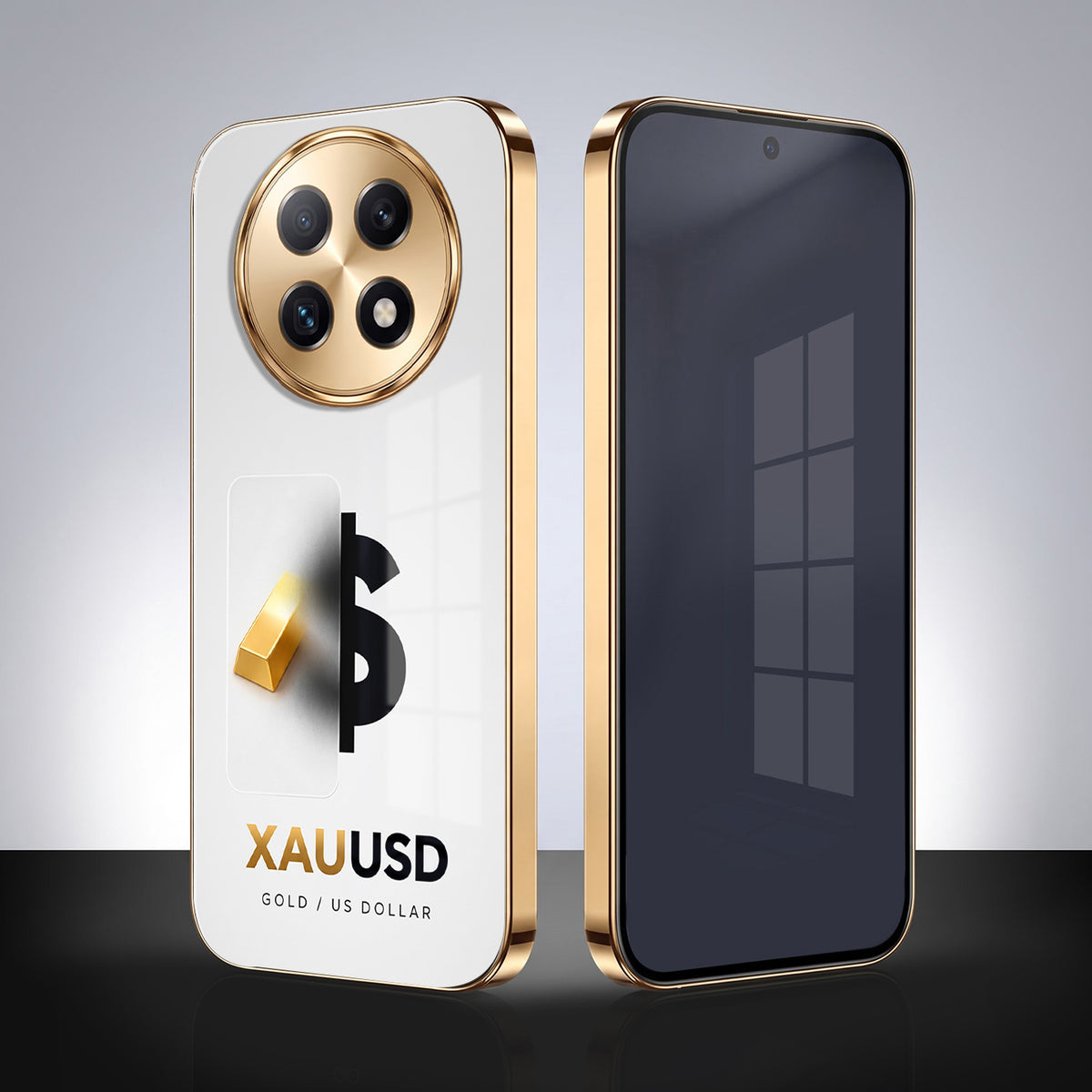 Oppo F29 Pro 5G Luxury XAU/USD Gold Electroplated Glass Phone Back Case