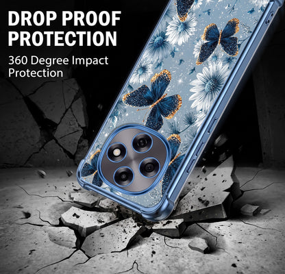Oppo F31 Pro 5G Blue Butterfly Floral Airbags Printed Back Case