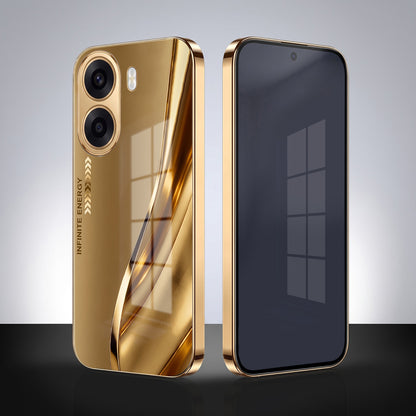 Oppo K14x 5G Luxury Infinity Energy Gold Electroplated Glass Phone Case