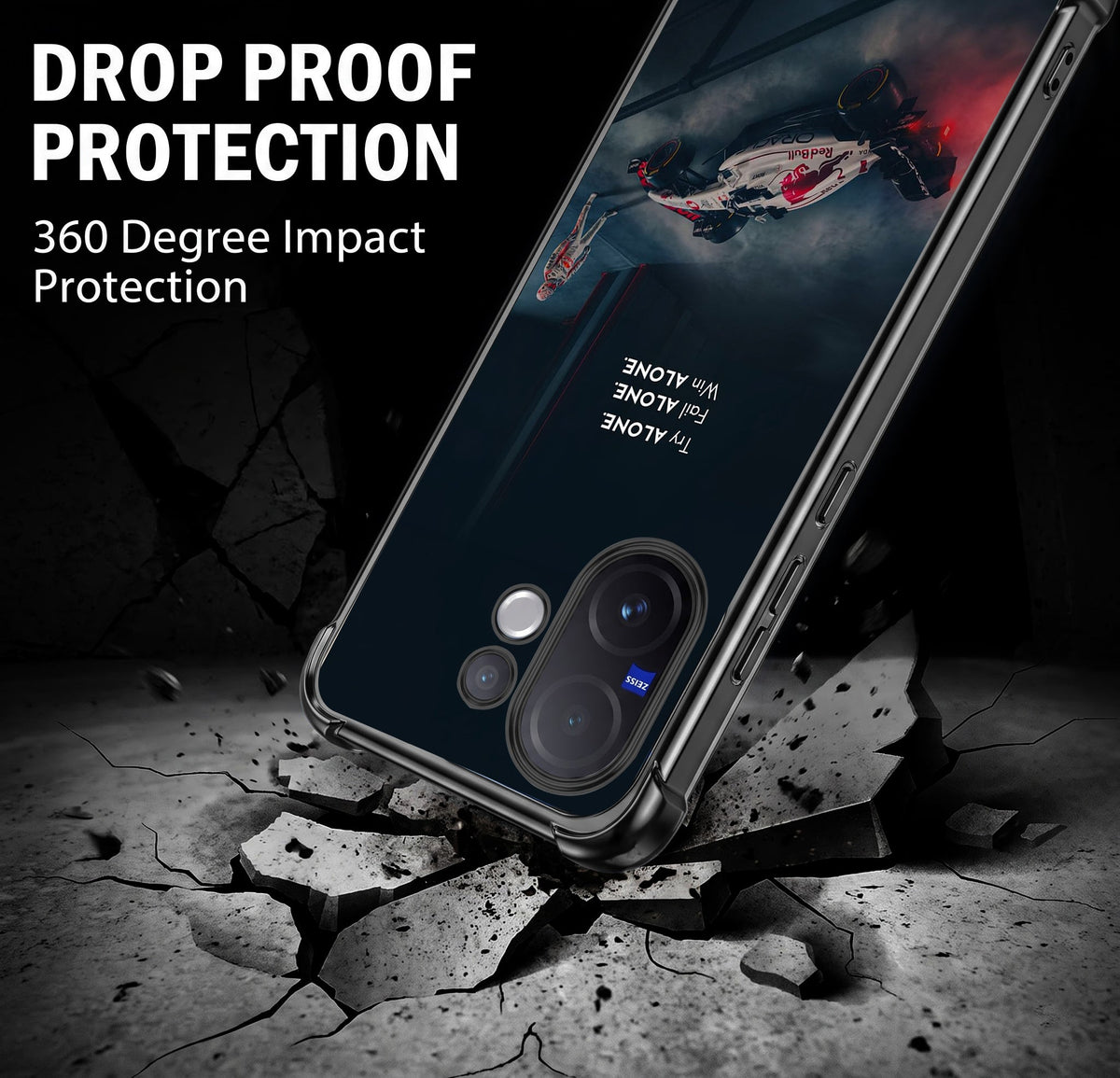 Vivo V60 5G F1 Alone Airbags Printed Back Case