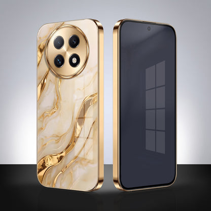 Oppo F29 Pro 5G Marvel Texture Gold Electroplated Glass Phone Back Case