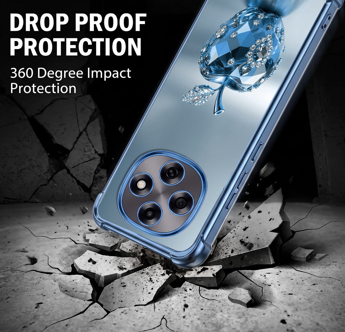 Oppo F31 Pro 5G Blue Apple Airbags Printed Back Case