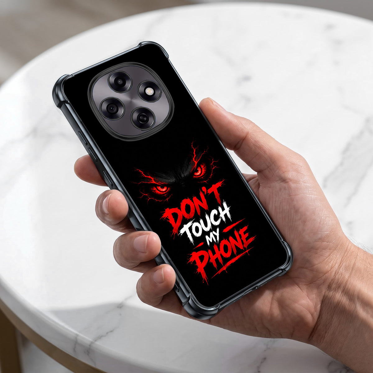 Oppo F31 Pro 5G Don't Touch My Phone Airbags Printed Back Case