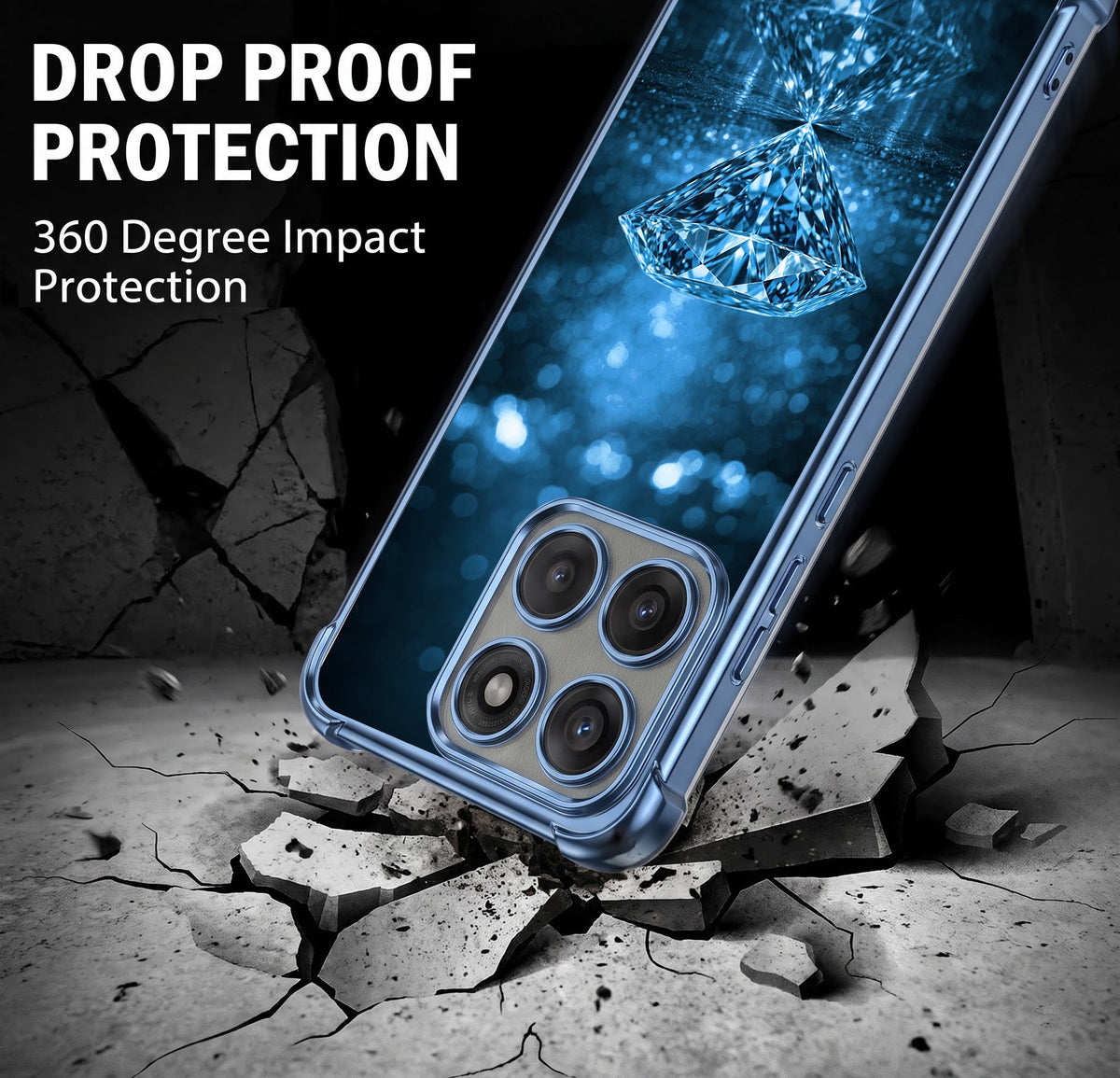 Motorola Edge 60 Pro 5G Blue Diamond Airbags Printed Back Case