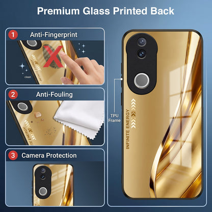 Vivo V50 5G Luxury Infinity Energy Acrylic Glass Back Case