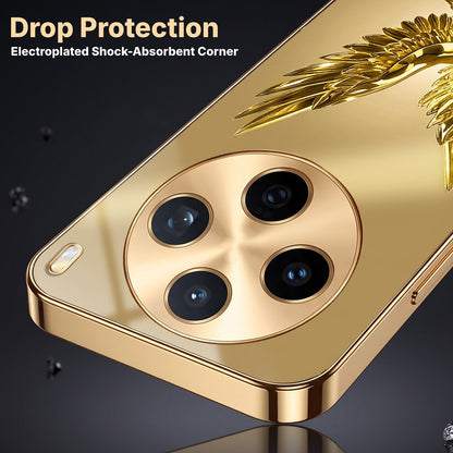 Vivo X200T 5G Golden Eagle Gold Electroplated Glass Phone Back Case
