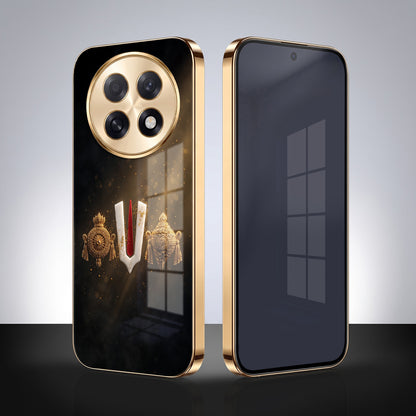 Oppo F31 Pro+ 5G Royal Heritage Edition Gold Electroplated Glass Phone Back Case
