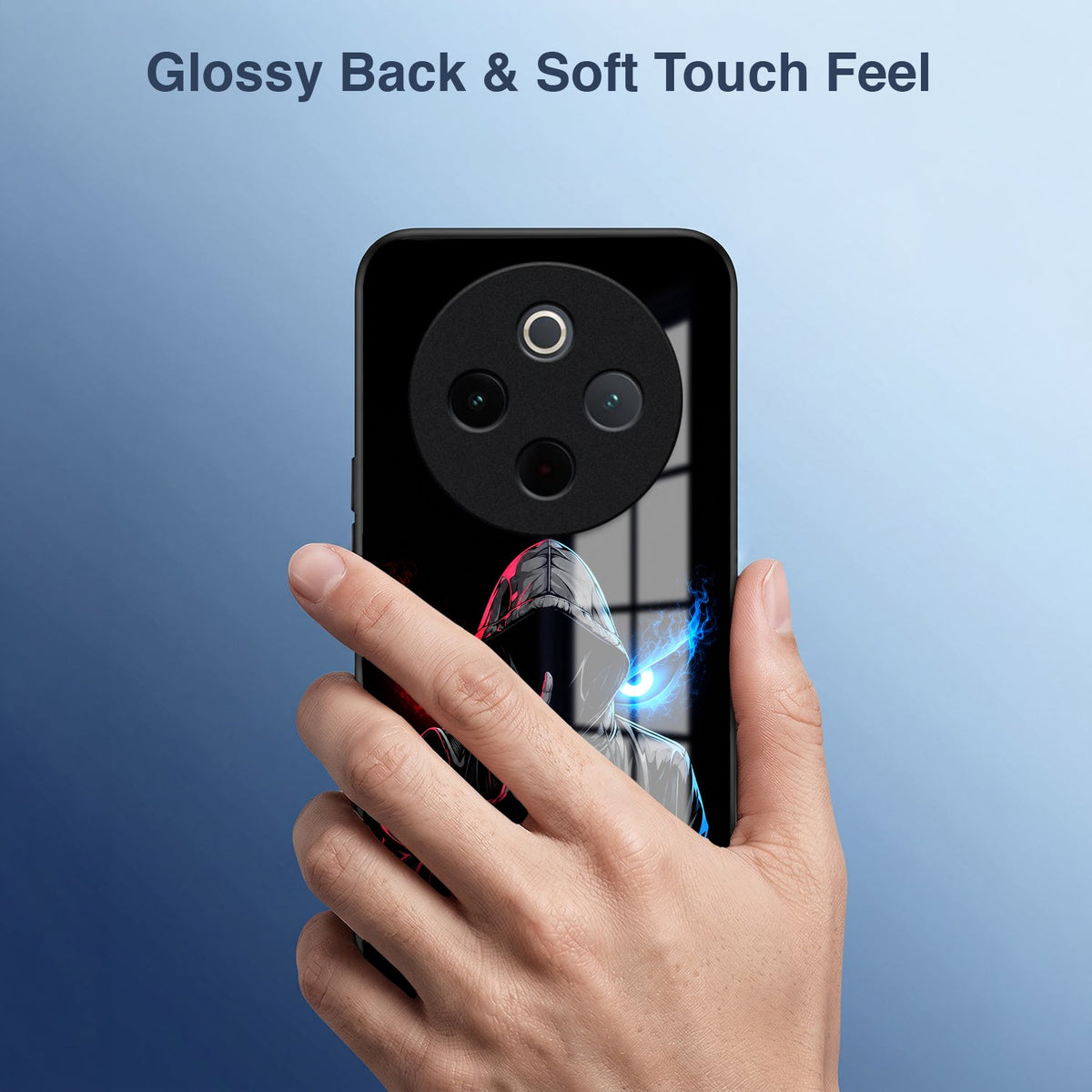 Vivo T4 5G Hooded Shadow Demon Acrylic Glass Back Case