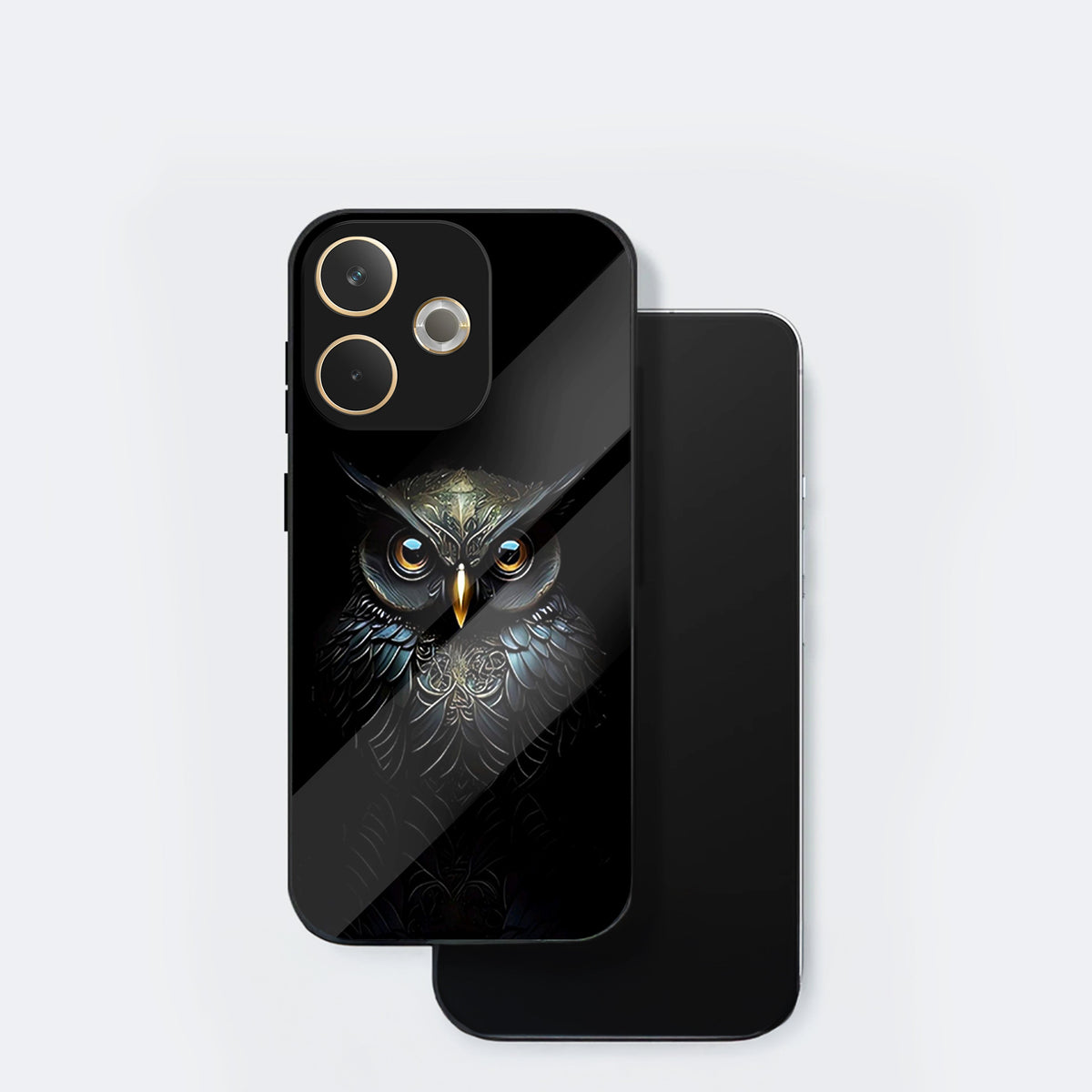 Oppo A5 Pro 5G Premium Acrylic Shockproof Glass Back Case (Midnight owl)