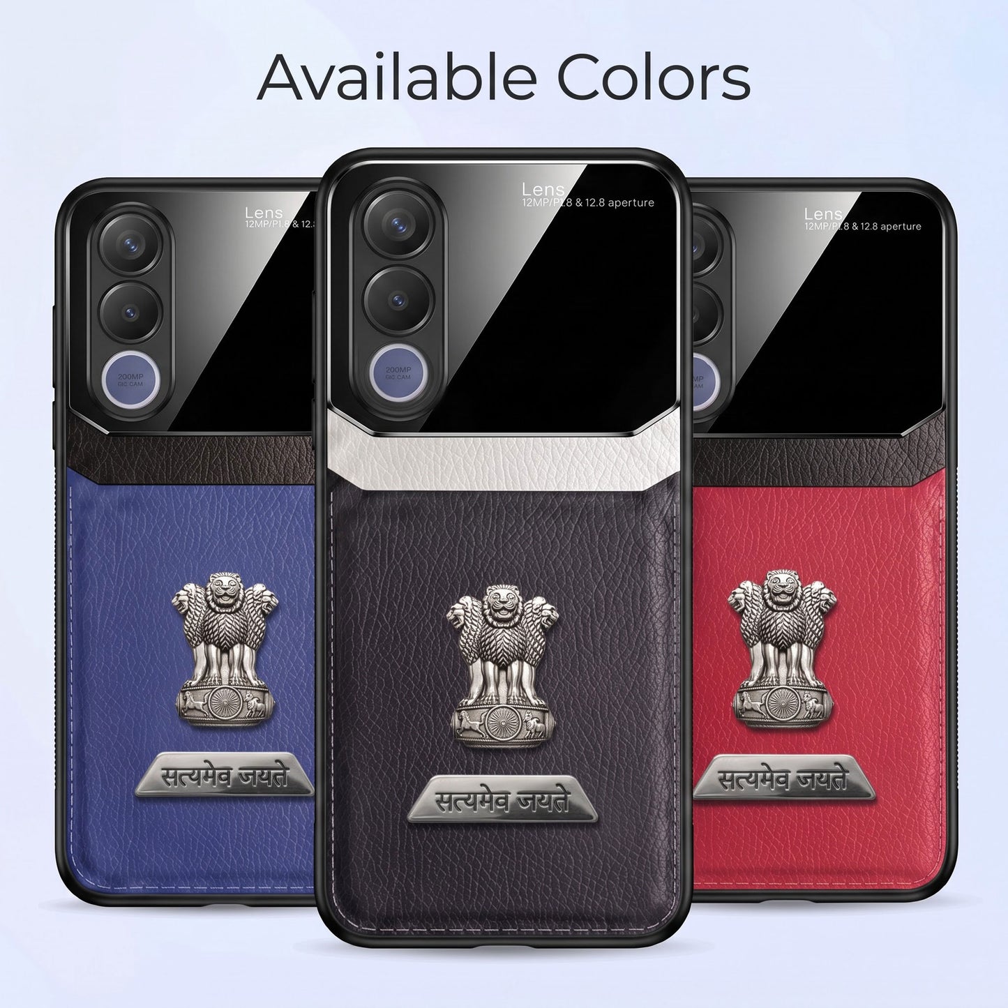 Vivo V70 FE 5G Satyamev Jayate 2-in-1 Emblem Leather Lens Protective Back Case