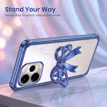 Oppo Reno 15 Pro Mini 5G Stylish Bow Knot Transparent Shockproof Airbag Phone Case