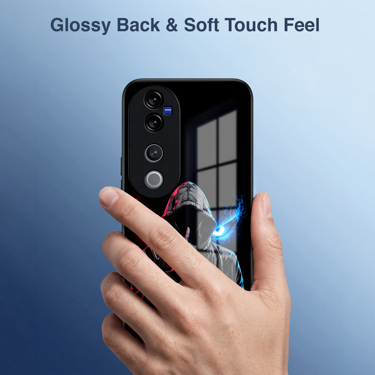 Vivo V40 Pro 5G Hooded Shadow Demon Acrylic Glass Back Case