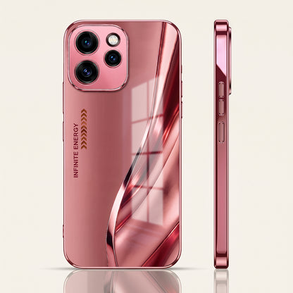 Oppo Reno 15 Pro 5G Luxury Infinity Energy Pink Electroplated Glass Phone Back Case