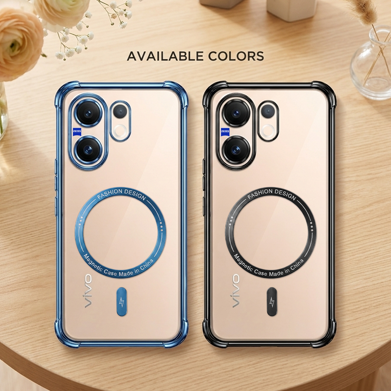 Vivo V60 5G Airbag Case With Magsafe and Magnetic Car Holder