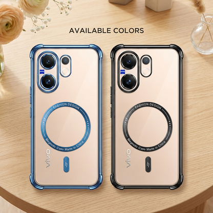 Vivo V60 5G Airbag Case With Magsafe and Magnetic Car Holder