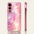 Vivo Y400 Pro 5G Pearl Aurora Pink Electroplated Glass Phone Back Case