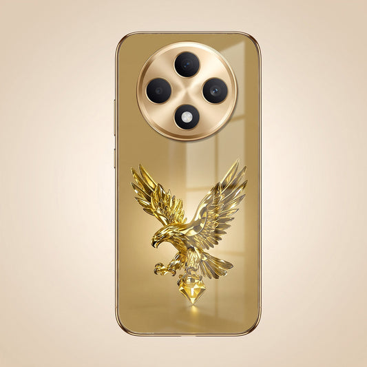 Oppo F27 5G Golden Eagle Gold Electroplated Glass Phone Back Case