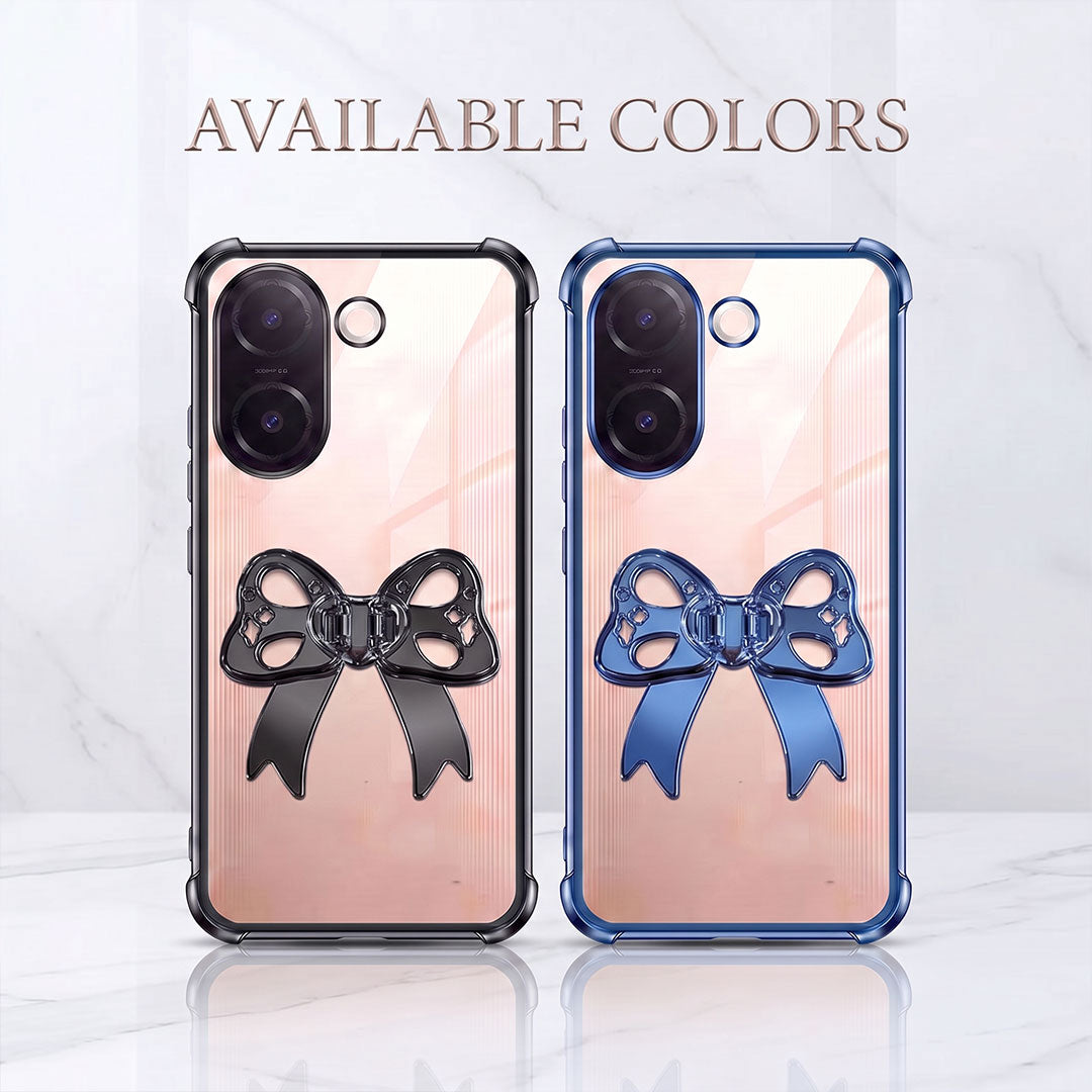 Vivo V60e 5G Stylish Bow Knot Transparent Shockproof Airbag Phone Case