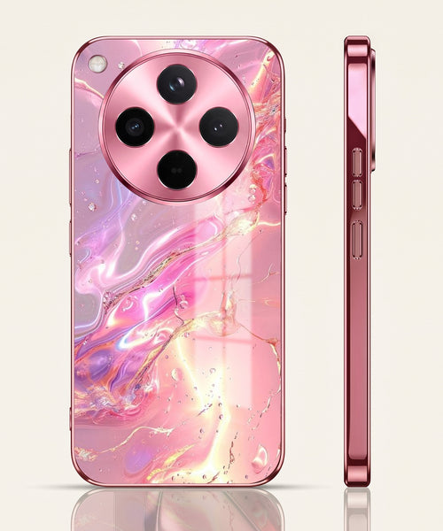 Oppo Find X8 5G Pearl Aurora Pink Electroplated Glass Phone Back Case