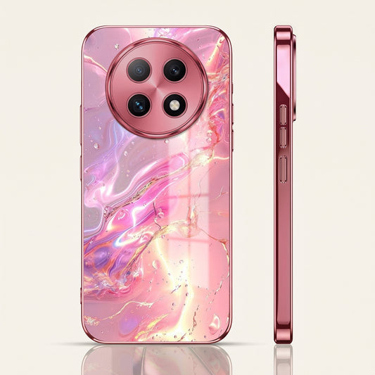 Oppo F29 Pro 5G Pearl Aurora Pink Electroplated Glass Phone Back Case