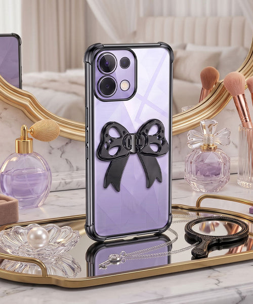 Oppo K13 5G Stylish Bow Knot Transparent Shockproof Airbag Phone Case