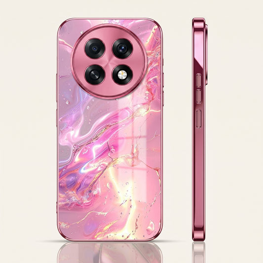Oppo F31 Pro+ 5G Pearl Aurora Pink Electroplated Glass Phone Back Case
