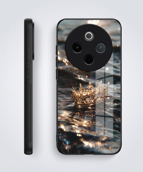 Vivo T4 5G Golden Crown Ocean Acrylic Glass Back Case