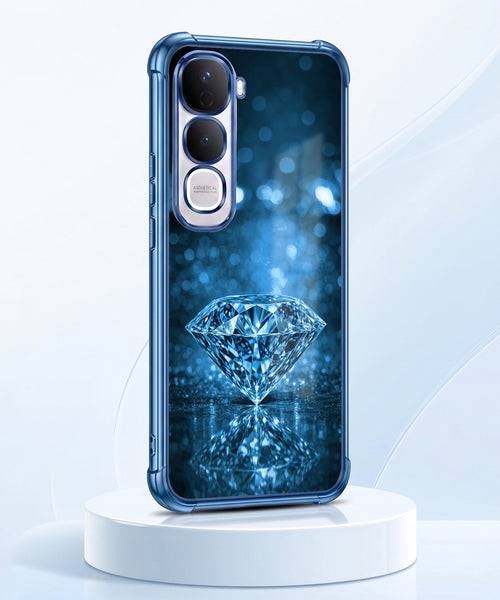 Vivo Y400 Pro 5G Blue Diamond Airbags Printed Back Case