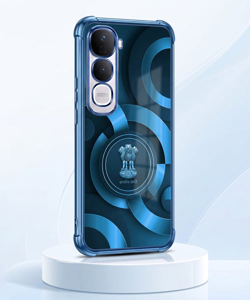 Vivo Y400 Pro 5G Blue Emblem Airbags Printed Back Case