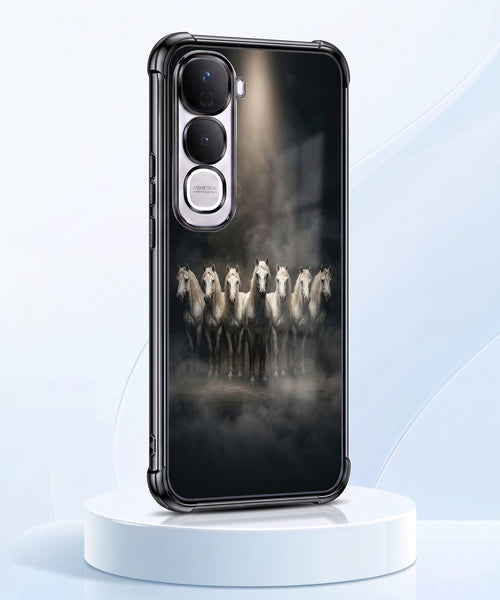 Vivo Y400 Pro 5G Running Horses Airbags Printed Back Case