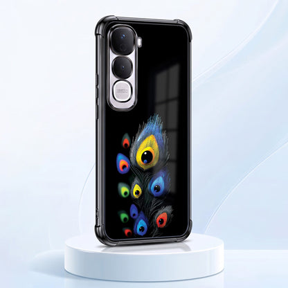 Vivo Y400 Pro 5G Multi-Feather Peacock Airbags Printed Back Case