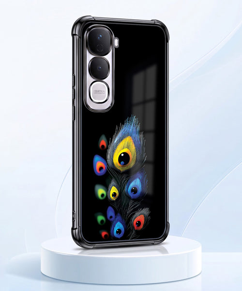 Vivo Y400 Pro 5G Multi-Feather Peacock Airbags Printed Back Case