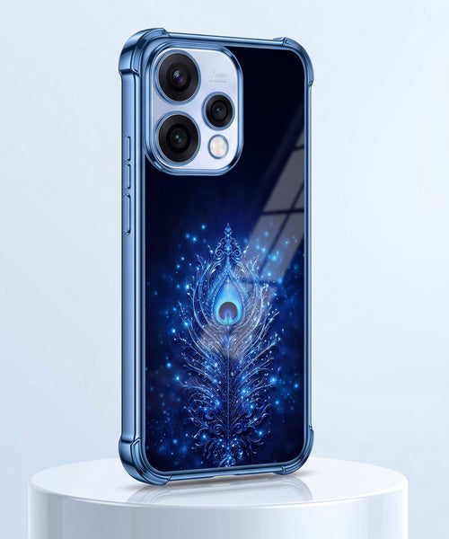 Oppo Reno 15 5G Premium Peacock Feather Airbags Printed Back Case