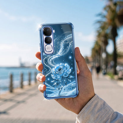 Vivo Y400 Pro 5G Blue Rose Airbags Printed Back Case