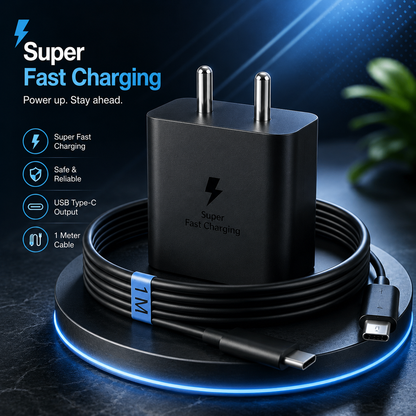 Samsung 65W Fast Charging Adapter with C to C Cable