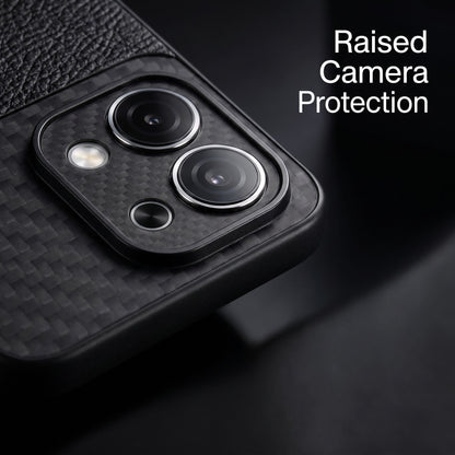 Oppo F31 5G Samurai Mask Carbon Fiber Leather Hybrid Back Case