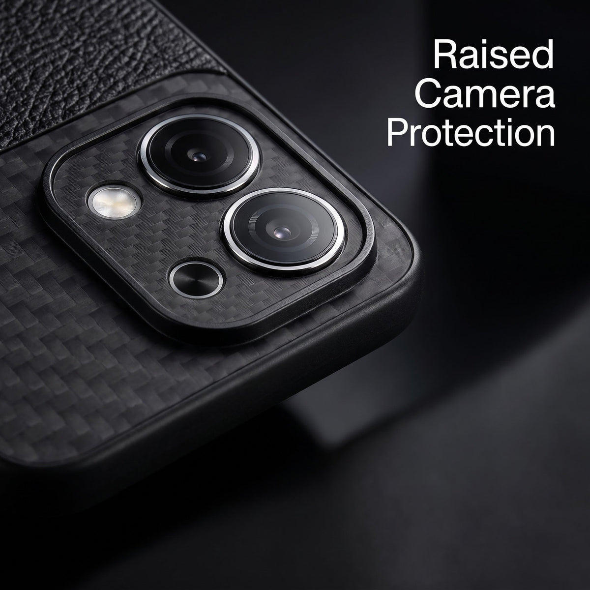 Oppo F31 5G Compass Carbon Fiber Leather Hybrid Back Case