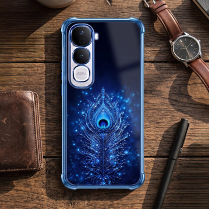 Vivo Y400 Pro 5G Premium Peacock Feather Airbags Printed Back Case