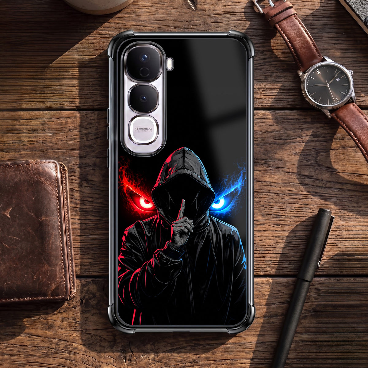 Vivo Y400 Pro 5G Hooded Shadow Demon Airbags Printed Back Case