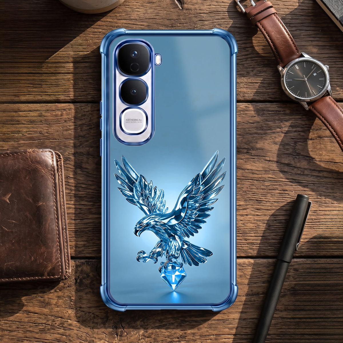 Vivo Y400 Pro 5G Blue Eagle Airbags Printed Back Case