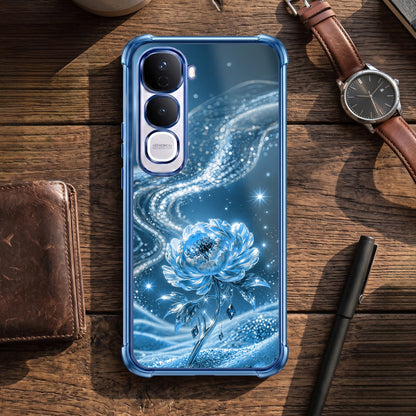 Vivo Y400 Pro 5G Blue Rose Airbags Printed Back Case