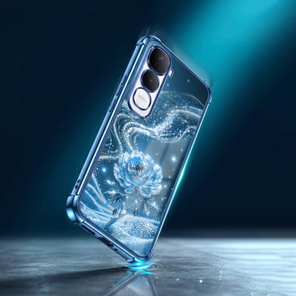 Vivo Y400 Pro 5G Blue Rose Airbags Printed Back Case