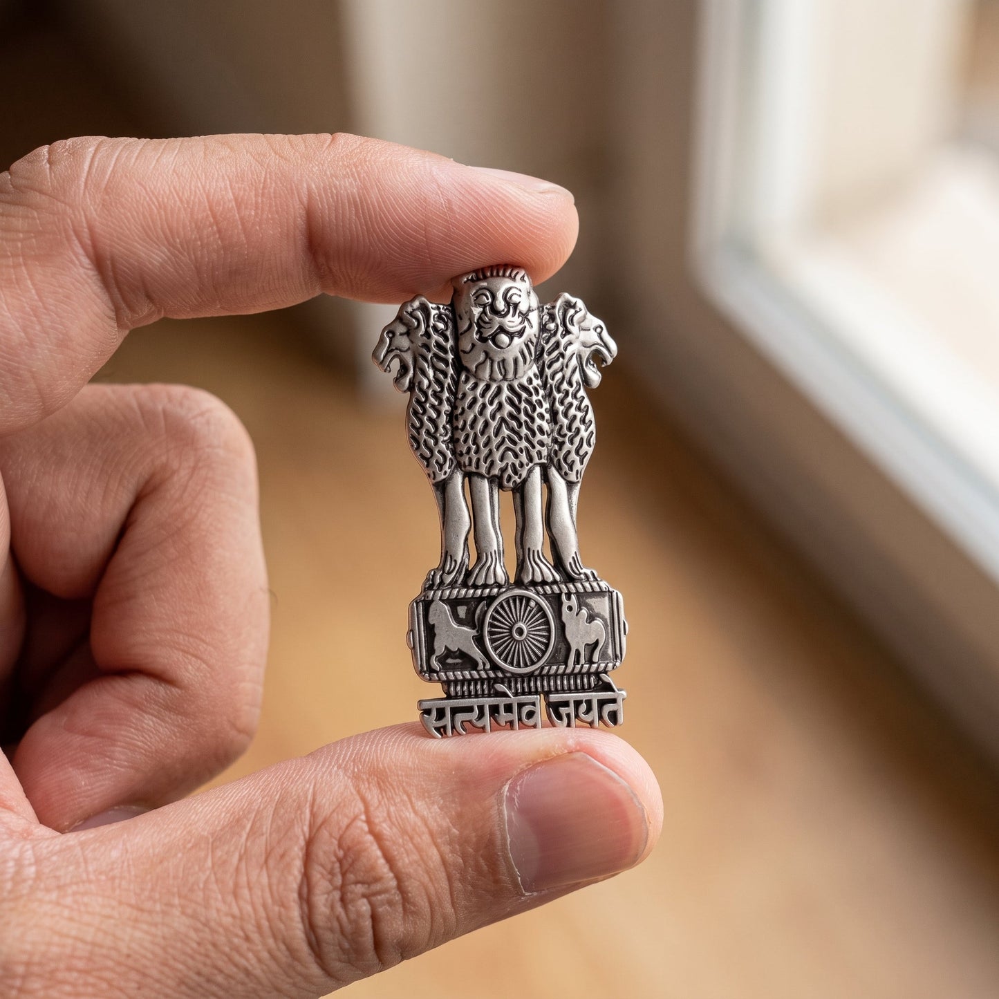 Tecno Camon 50 5G Compatible Satyamev Jayate 3D Metal Emblem Sticker