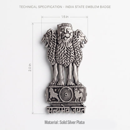 Tecno Spark 50 5G Compatible Satyamev Jayate 3D Metal Emblem Sticker