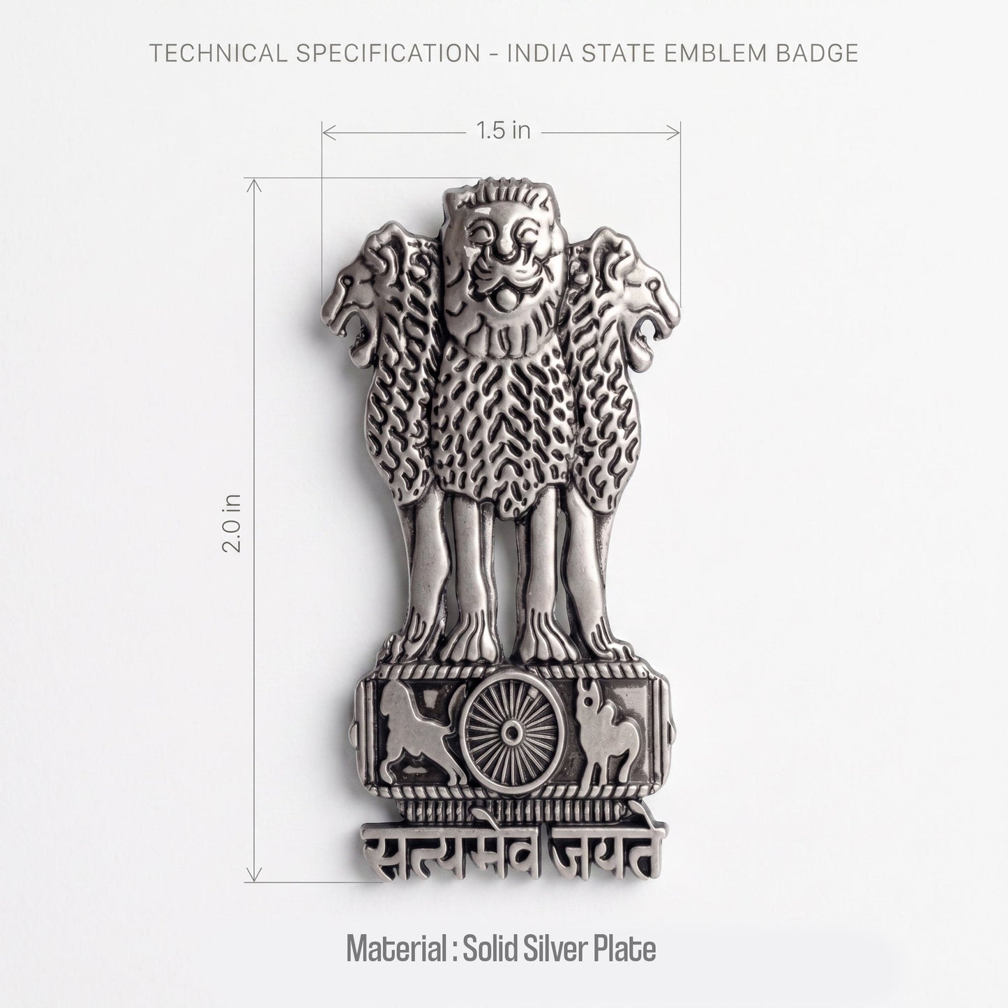 Google Pixel 10 5G Compatible Satyamev Jayate 3D Metal Emblem Sticker