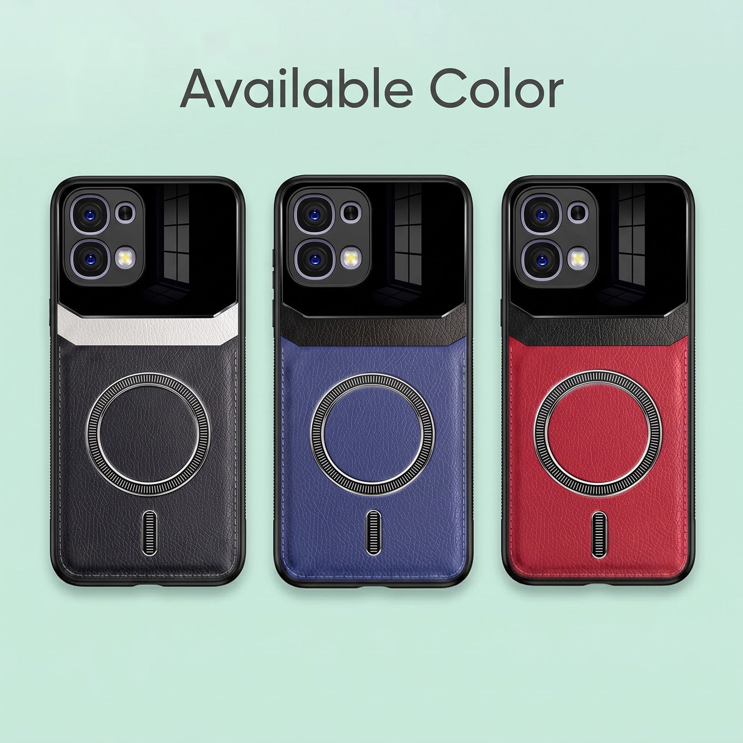 Oppo F31 5G Premium Magsafe Magnetic Leather Lens Protective Case