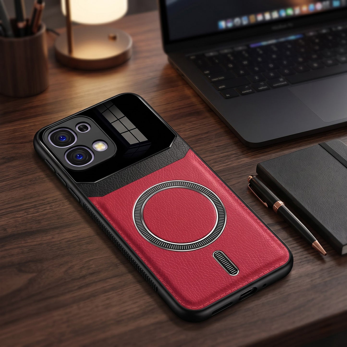 Oppo F31 5G Premium Magsafe Magnetic Leather Lens Protective Case