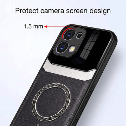 Oppo F31 5G Premium Magsafe Magnetic Leather Lens Protective Case