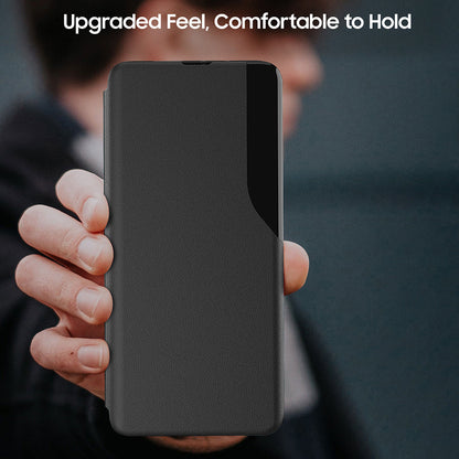 Oppo Reno12 5G Luxury Half Window Leather Flip Case